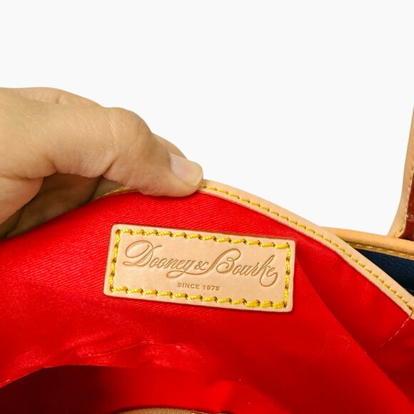 Vintage Dooney & Bourke Robert F. Kennedy Human Rights Blue Leather Bag - Picture 11 of 13